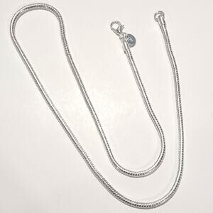 S925 Sterling Silver Rope Style Necklace Christmas Birthday Valentines Gift New!